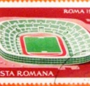 Selo postal da Romênia de 1979 Rome Stadium (1960)