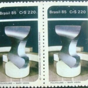 Par de selos postais de 1985 Instituto Rio Branco - C 1450 M