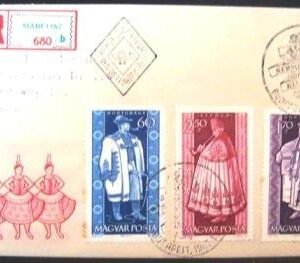Envelope 1º Dia - EPD - 1963 - Hungria - Folk Costumes