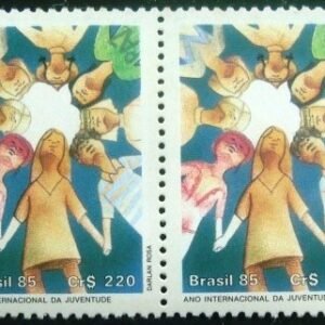 Par de selos postais de 1985 Juventude