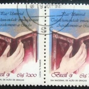 Par de selos de 1991 Dia Nacional de Ação de Graças - C 1767 U