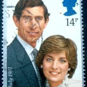 Selo postal do Reino Unido de 1981 Prince Charles and Lady Diana