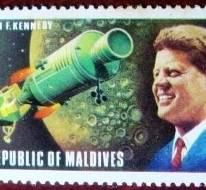 Selo postal das Maldivas de 1974 John F. Kennedy