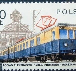 Selo postal da Polônia de 1978 Electric train