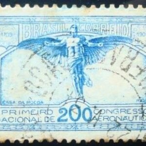 Selo postal do Brasil de 1934 Congresso Aeronáutica C 65 A