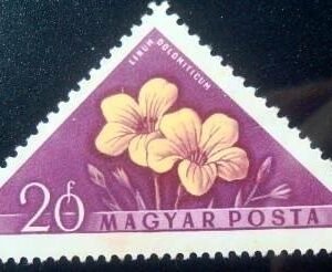 Selo postal da Hungria de 1958 Dolomite flax