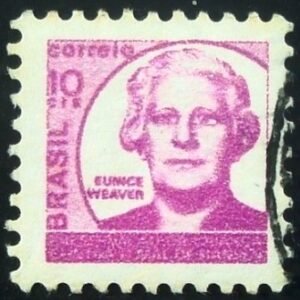 Selo postal do Brasil de 1973 Eunice Weaver H16 U