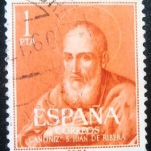 Selo postal da Espanha de 1960 Canonization of Juan de Ribera