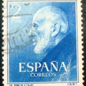 Selo postal da Espanha de 1952 Santiago Ramon y Cajal
