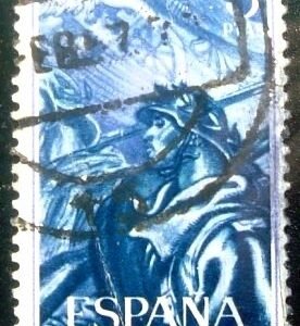 Selo postal da Espanha de 1956 National Uprising