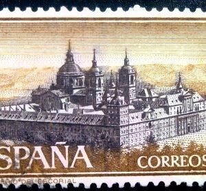 Selo postal da Espanha de 1961 Monastery of San Lorenzo