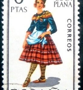Selo postal da Espanha de 1967 Castellon De la Plana