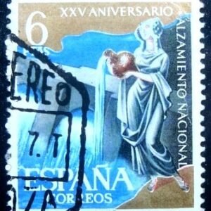 Selo postal da Espanha de 1961 National Uprising