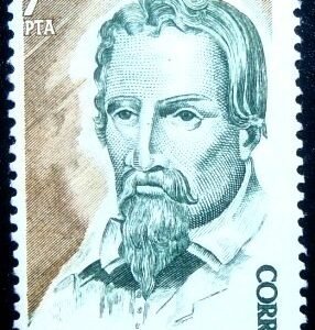 Selo postal da Espanha de 1977 Miguel Servet