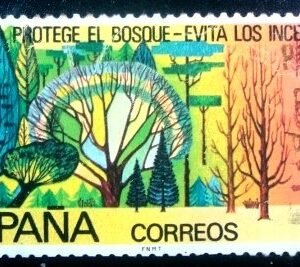 Selo postal da Espanha de 1978 Conservation of Woodlands