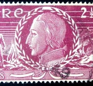 Selo postal da Irlanda de 1948 Theobald Wolf Tone