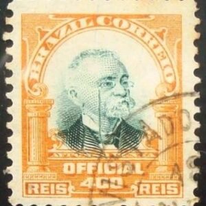 Selo postal oficial de 1906 Afonso Penna 400 rs