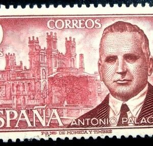 Selo postal Espanha 1975 Antonio Palacios