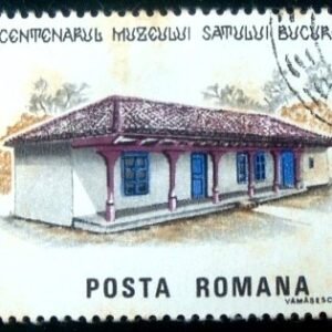Selo postal da Romênia de 1986 House from Ostrov