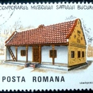 Selo postal da Romênia de 1986 House from Sirbova
