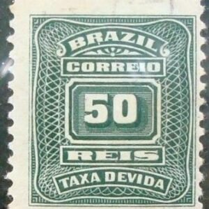 Selo postal do Brasil de 1906 Cifra ABN 50 - X 29 U