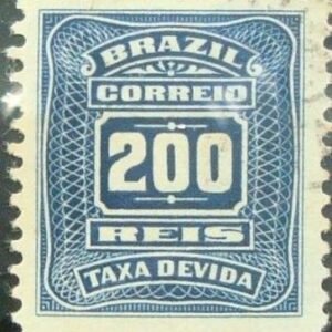 Selo postal do Brasil de 1906 Cifra ABN 200 - X 31 U