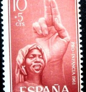 Selo postal de Fernando Poo de 1961 Pro children-evangelism