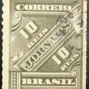 Selo postal para Jornal emitido pelo Brasil em 1889 - J 10 U