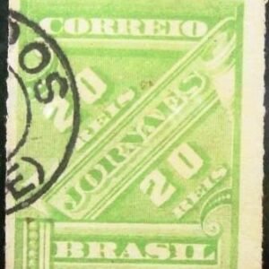 Selo postal do Brasil de 1889 Jornal J-11