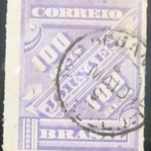 Selo postal para Jornal emitido pelo Brasil em 1889 - J 13 U
