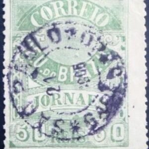 Selo postal para Jornal do Brasil de 1890 J 24
