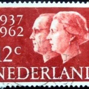 Selo postal da Holanda de 1962 Queen Juliana and Prince Bernhard