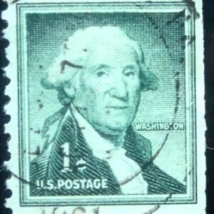 Selo postal dos Estados Unidos de 1954 George Washington U C