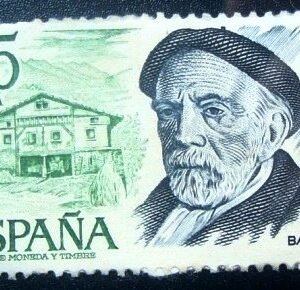 Selo postal da Espanha de 1978 Pio Baroja