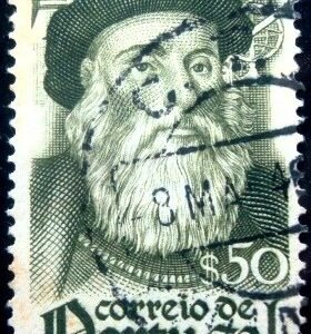 Selo postal de Portugal de 1945 Vasco da Gama