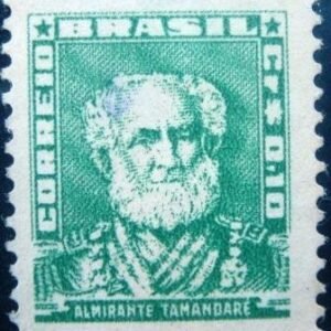 Selo postal do Brasil de 1954 Almirante Tamandaré