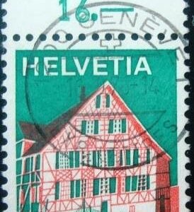 Selo postal da Suíça de 1973 Ermatingen