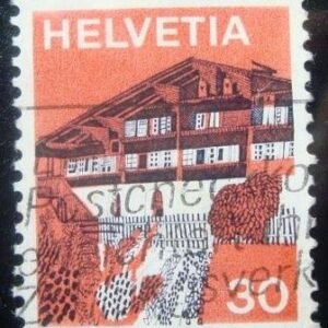 Selo postal da Suíça de 1973 Erlenbach in Simmental