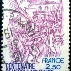 Selo postal da França de 1981 Military School of Saint Maixent