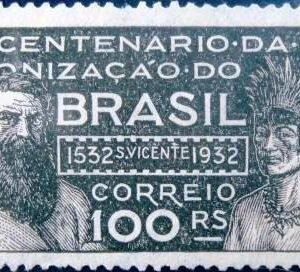 Selo postal do Brasil de 1932 J. Ramalho e Tibiriça N