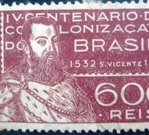 Selo postal do Brasil de 1932 Dom João IV N