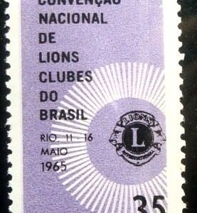 Selo postal de 1965 Lions Clubes N