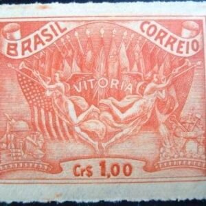 Selo postal Comemorativo emitido no Brasil em 1945 - C 200 N