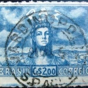 Selo postal Comemorativo emitido no Brasil em 1945 - C 201 U