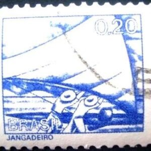 Selo postal do Brasil de 1976 Jangadeiro - R 559 U