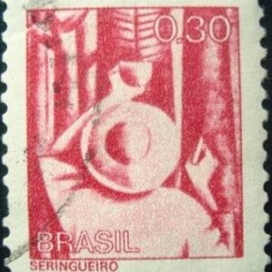 Selo postal Regular emitido no Brasil em 1976 - R 560 U