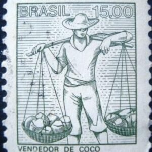 Selo postal Regular emitido no Brasil em 1979 - 582 U