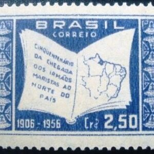Selo postal comemorativo do Brasil de 1956 - C 380 M