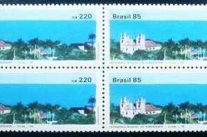 Quadra de selos postais do Brasil de 1985 Olinda