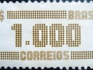 Selo postal do Brasil de 1986 Tipo Cifra Cr$ 1000 - 640 N